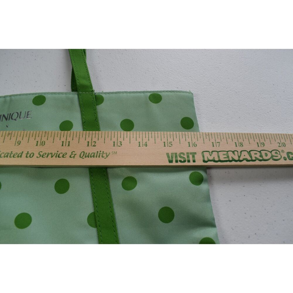 Clinique X Kate Spade Green Polka Dot Tote Bag Makeup Shopping - Picture 4 of 8